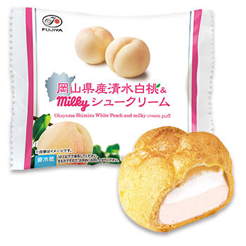 岡山県産清水白桃＆ミルキーシュークリーム