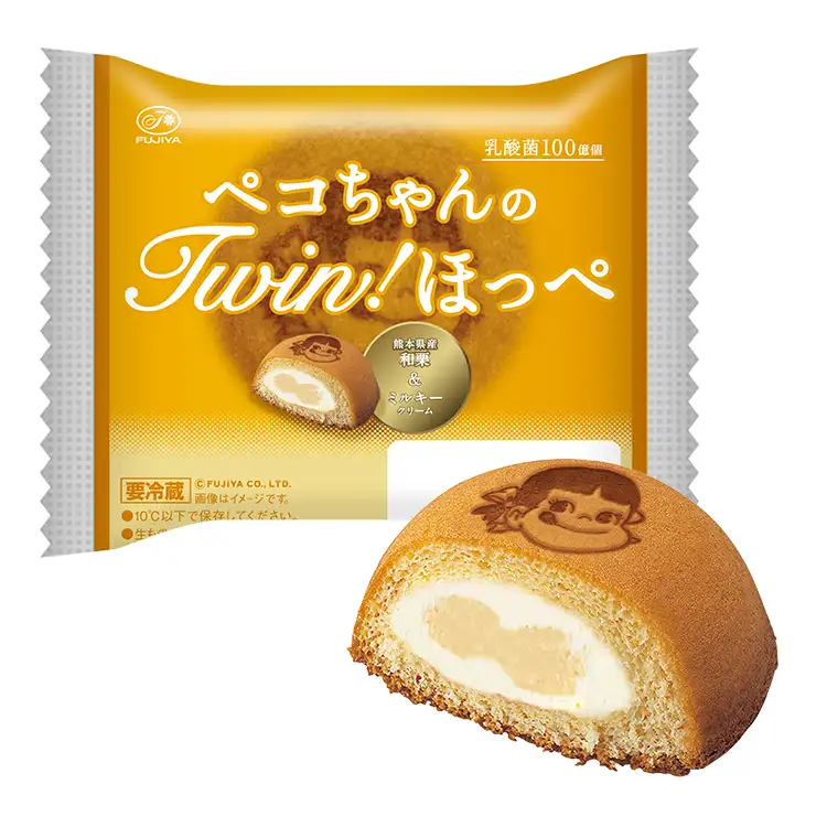 ペコちゃんのツインほっぺ（熊本県産和栗＆ミルキークリーム）