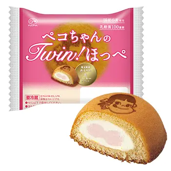 ペコちゃんのツインほっぺ（埼玉県産あまりん＆ミルキークリーム）
